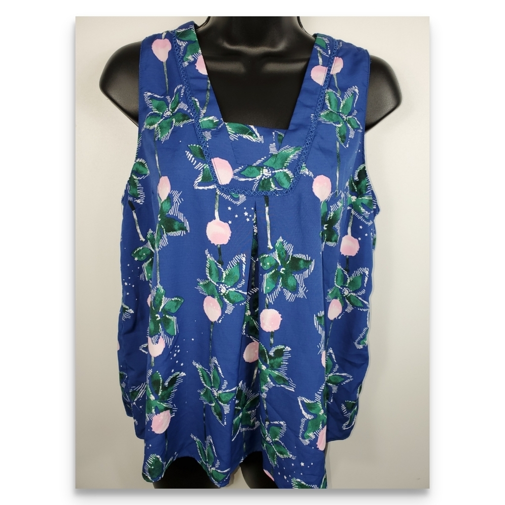 Current Air by Anthropologie blue top size S